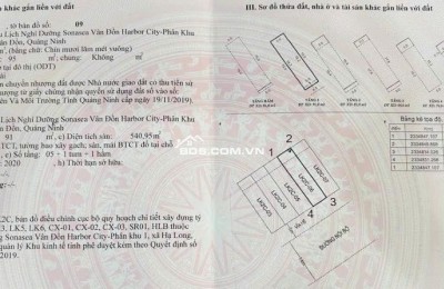  Cần bán lô đất cực đẹp trong Khu Tổ Hợp Du Lịch Nghỉ Dưỡng Sonasea Vân Đồn Harbor City - Phân khu 1, Quảng Ninh 